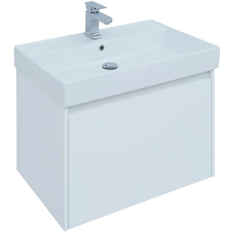 Тумба под раковину Aquanet Nova Lite 75 242275 подвесная Белая МДФ / ЛДСП