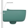 Унитаз Berges Ego XL 082141 подвесной Темно-зеленый матовый с сиденьем Микролифт фарфор подвесной