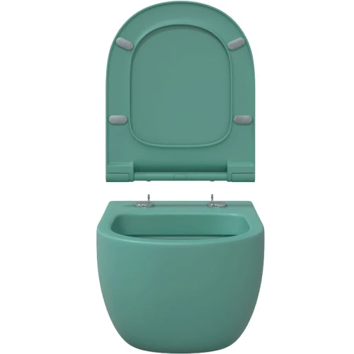 Унитаз Berges Ego XL 082141 подвесной Темно-зеленый матовый с сиденьем Микролифт фарфор подвесной