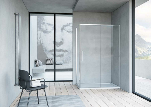 Душевой уголок Vincea Slim Soft 130x90 VSR-1SS9013CL профиль Хром стекло прозрачное
