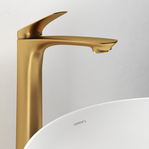 Смеситель для раковины Abelsberg Perfecta INF60102BG цвет Королевское золото