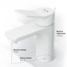 Смеситель для раковины AM.PM X-Joy F85A02133 Белый латунь