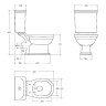 Унитаз-компакт BelBagno Boheme BB115CPR без бачка и сиденья
