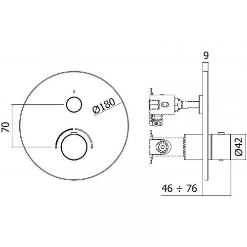 Смеситель для душа Paffoni Compact Box CPM013HGSP цвет Золото медовое брашированное