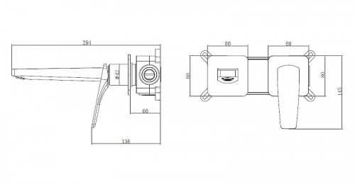 Смеситель для раковины Vincea Puro VBFW-5P01CH цвет Хром