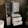 Зеркальный шкаф Style Line Каре 70 L СС-00002371 с подсветкой Белый МДФ / ЛДСП, стекло