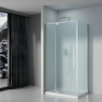 Душевой уголок Black&amp;White Stellar Wind S818 CF 100x80 818100CF профиль Хром стекло матовое