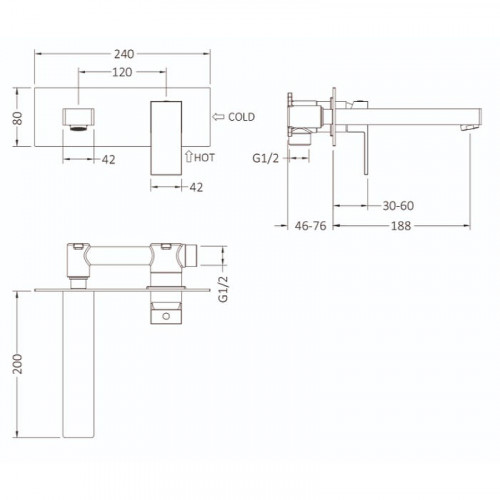 Смеситель для раковины Timo Selene 2071/00SM Хром встраиваемый