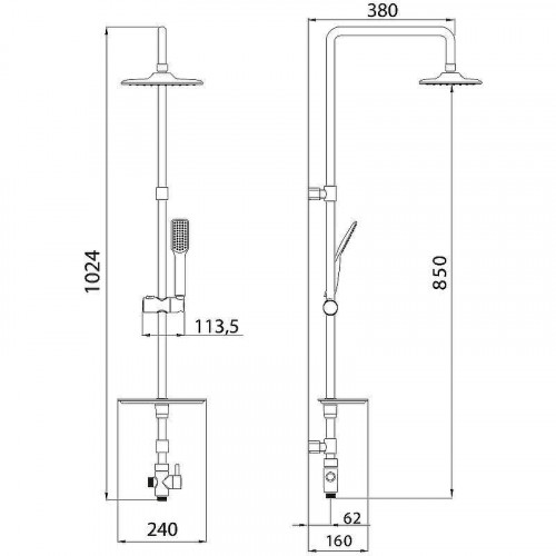 Душевая система Lemark LM8804C Хром