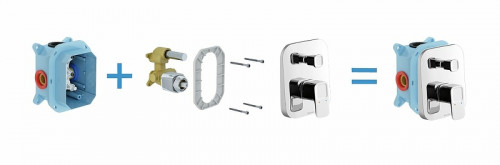 Смеситель для душа Ravak 10° TD 065.00 X070070 Хром латунь встраиваемый