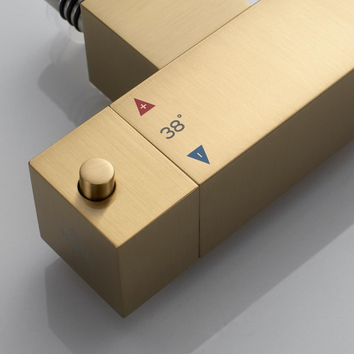 Гигиенический душ со смесителем Rose R965G с термостатом цвет Золотой сатин