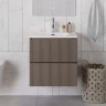 Тумба под раковину BelBagno Uno 60 UNO-600-2C-SO-СO подвесная цвет Бежевый матовый