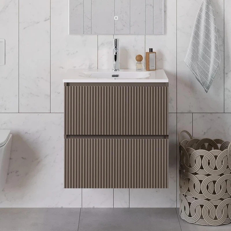 Тумба под раковину BelBagno Uno 60 UNO-600-2C-SO-СO подвесная цвет Бежевый матовый