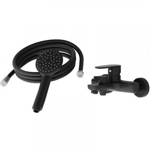 Смеситель для ванны Aringa Рейн AR02006BL Черный латунь на стену