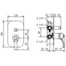 Смеситель для душа Migliore Lem 25887 Золото латунь встраиваемый