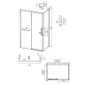 Душевой уголок Grossman Style 120х80 120.K33.05.1280.21.00 профиль Черный матовый стекло прозрачное