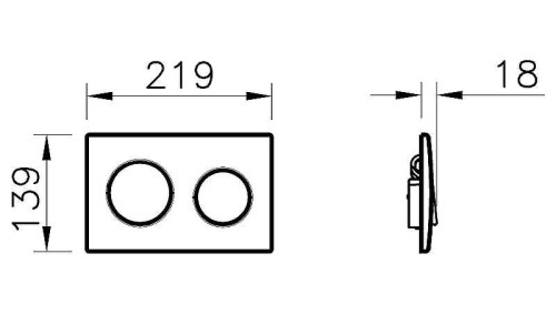 Кнопка смыва для инсталляции Vitra Uno 730-0280EXP Хром глянцевый
