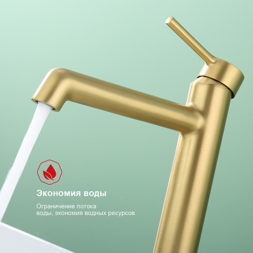 Смеситель для раковины Raglo R20.15.03 Золото матовое латунь