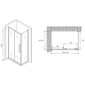 Душевой уголок Abber Schwarzer Diamant 140x85 AG30140BH-S85B профиль Черный стекло прозрачное