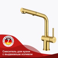 Смеситель для кухни Raglo R86.49.03 Золото матовое латунь