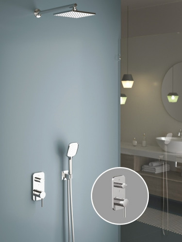 Душевая система Teska Alinda AS2201 Хром нержавеющая сталь встраиваемый