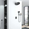 Душевая система Vincea Inspire VSFW-3I21MT3RGM с термостатом Вороненая сталь латунь встраиваемый