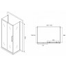 Душевой уголок Abber Schwarzer Diamant 170x75 AG30170MH-S75M-S75M профиль Хром стекло матовое