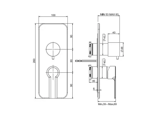 Смеситель для душа Fima Carlo Frattini Mast F3139X6CR цвет Хром