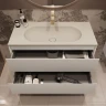 Тумба под раковину Vincea Велле (Welle) 100 VMC-2WL100MW подвесная цвет M.White Soft-touch