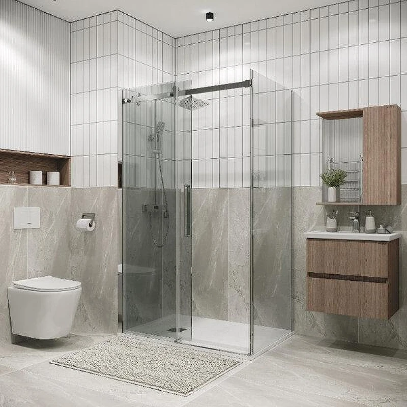 Душевой уголок Grossman Classic 150x100 120.K33.04.1510.10.00 профиль Хром стекло прозрачное