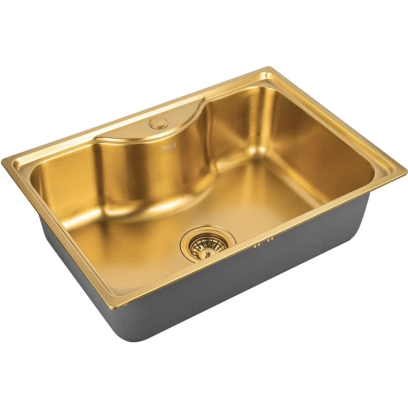 Кухонная мойка ZorG PVD Bronze 65 SZR 6545 BRONZE Бронза нержавеющая сталь встраиваемый