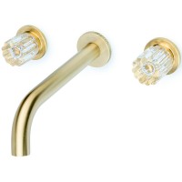 Смеситель для раковины Boheme Elegante 152-2-MG-EL Золото матовое латунь встраиваемый