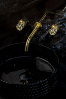 Смеситель для раковины Boheme Elegante 152-2-MG-EL Золото матовое латунь встраиваемый