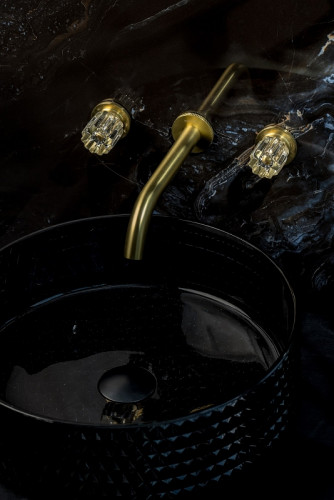 Смеситель для раковины Boheme Elegante 152-2-MG-EL Золото матовое латунь встраиваемый