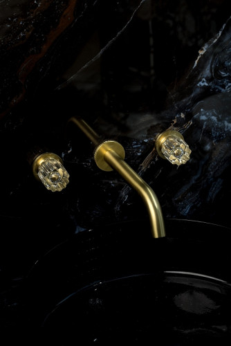 Смеситель для раковины Boheme Elegante 152-2-MG-EL Золото матовое латунь встраиваемый