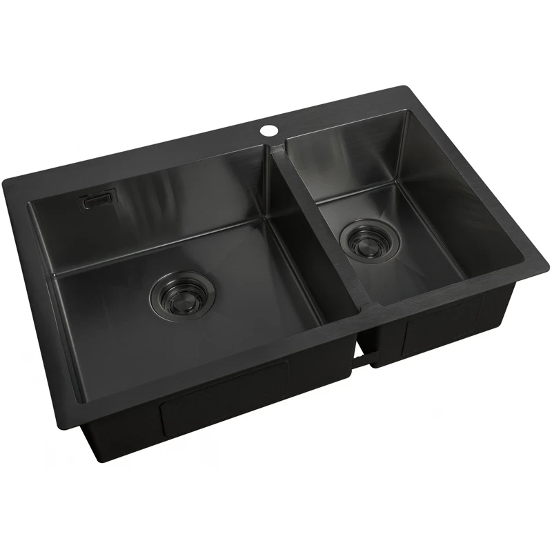 Кухонная мойка ZorG Light Grafit ZL R 780-2-510-L GRAFIT Графит нержавеющая сталь встраиваемый