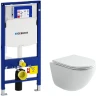 Комплект унитаза Ceramicanova Vogue CN4008T с инсталляцией Geberit Duofix Sigma UP320 111.300.00.5 с сиденьем Микролифт фарфор подвесной