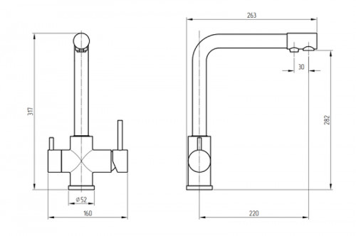 Смеситель для кухни Migliore Fortis 26618 Хром латунь