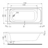 Акриловая ванна Santek Ламма 170x80 1WH501763 без гидромассажа