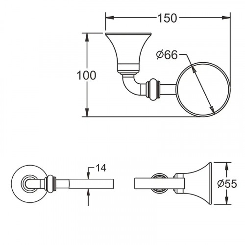 Дозатор для жидкого мыла Rose RG12 RG1244 цвет Хром
