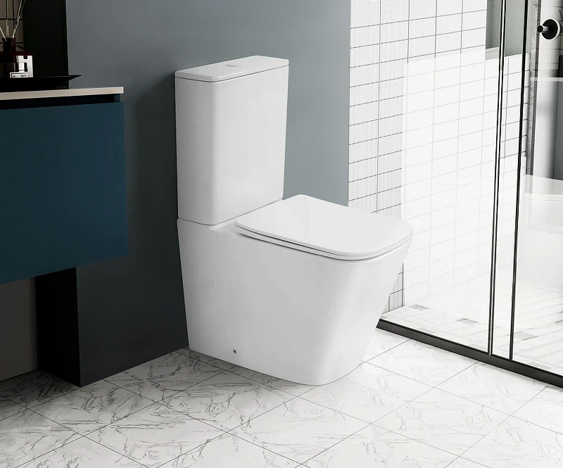 Унитаз компакт Abber Rechteck AC1210TMW Белый матовый с бачком и сиденьем Микролифт фаянс напольный