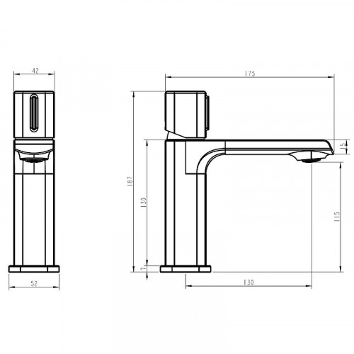 Смеситель для раковины ESKO Abu Dhabi ABU26 Хром латунь