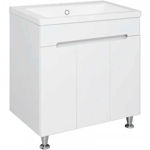 Тумба под раковину Runo Парма 75 00-00001040 Белая МДФ / ЛДСП