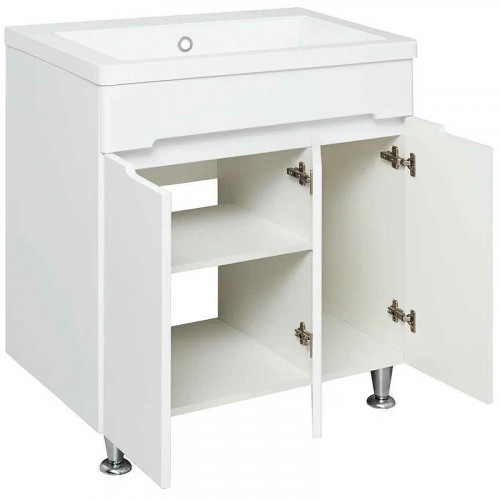 Тумба под раковину Runo Парма 75 00-00001040 Белая МДФ / ЛДСП