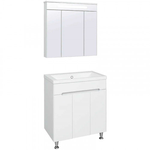 Тумба под раковину Runo Парма 75 00-00001040 Белая МДФ / ЛДСП