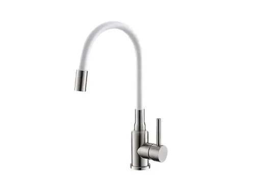 Смеситель для кухни Alveus Flexa 1147019 цвет Нержавеющая сталь Белый