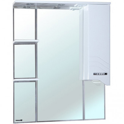 Зеркало со шкафом Bellezza Дрея 85 R 4611314001018 с подсветкой R Белое МДФ / ЛДСП