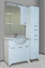 Зеркало со шкафом Bellezza Дрея 85 R 4611314001018 с подсветкой R Белое МДФ / ЛДСП