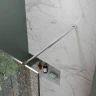 Душевая перегородка Azario Walk-In 120 AZ-275-120-MВ-CBR профиль Черный матовый стекло с узором Битое стекло