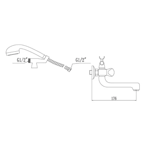 Смеситель для ванны Fmark FM2138 цвет Хром